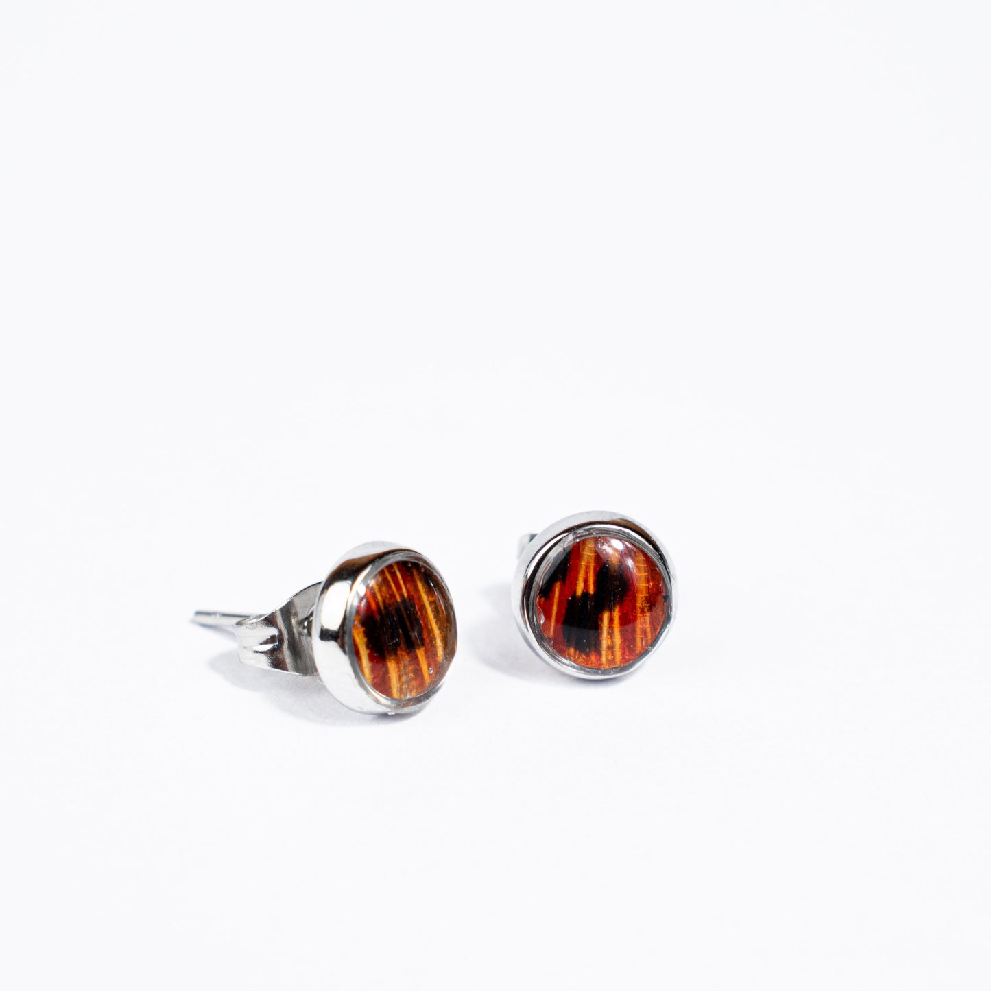 Red-Orange Lionfish Stud Earrings
